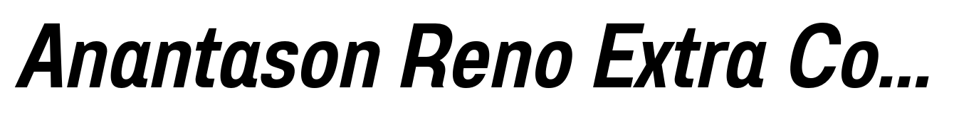 Anantason Reno Extra Condensed Semi Bold Italic